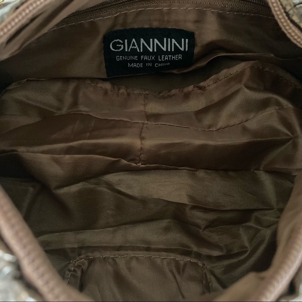 Giannini Gold Faux Leather Snakeskin Bag - Picture 11 of 15